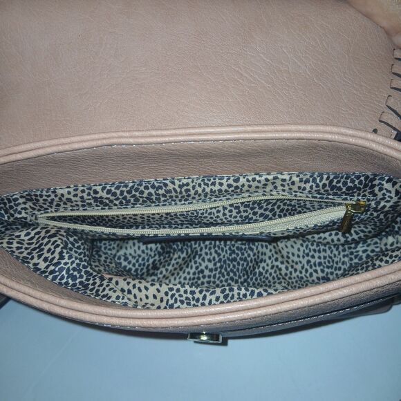 Sole Society Pink Top Handle Purse With Shoulder Cross Body Strap - Picture 9 of 12